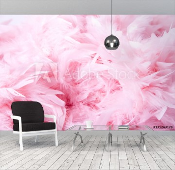 Picture of Pink soft feathers background